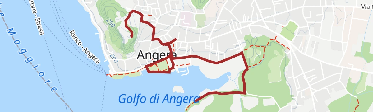 Route map: Angera, la signora del Lago